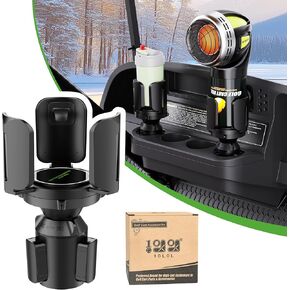 10L0L Universal Golf Cart Heater Propane Cup Holder - Rotating Adjustable Cup Holder for Portable Propane Heater & Drink Tumbler Holder for Yamaha EZGO Club Car