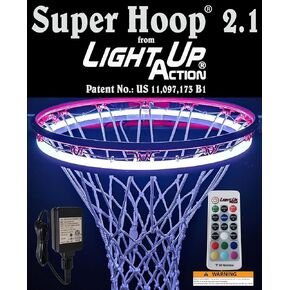Super Hoop 2.1 Basketball Hoop Light Interactive Shot & Rebound Sensing Neon LED Lighting System