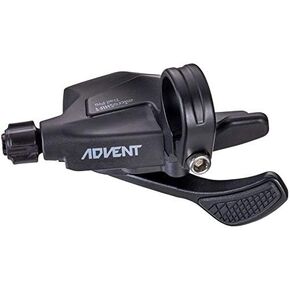 microSHIFT Advent Trail Trigger Pro E-Bike Right Shifter - 1 x 9-Speed, Single-Click, Silicone Thumb Pad, Advent, Black