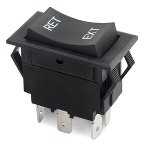 30 Amp Dpdt Momentary Switch on Rocker Switch 6 Pin for 5th Wheel Tongue Trailer Stabilizer and RV Landing Gear Switch, for Most Suburban and Trailer Power Jack Switch, Momentary RV Jack Switch