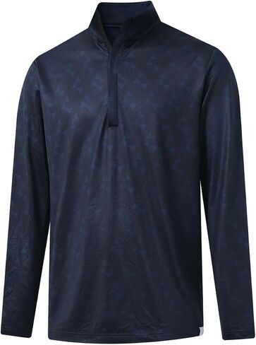 Rouen Quarter Zip Pullover Men Performance Dry Fit Mock Neck Brushed Casual Sports Golf Mens 1/4 Zip Pullover Sweatshirts in Kuwait