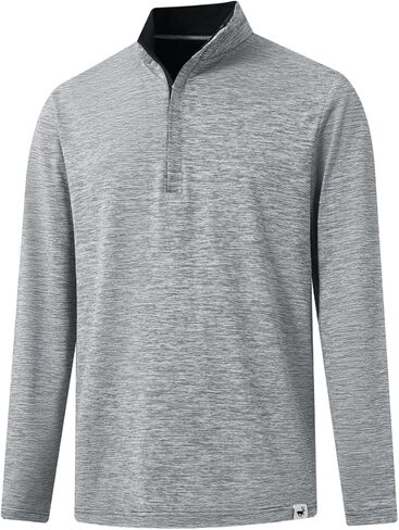 بلوفر روان بسحاب ربعي للرجال أداء جاف برقبة وهمية نحى رياضة جولف غير رسمية للرجال 1/4 بلوفر بسحاب بلوزات in Kuwait
