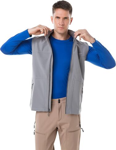 TRAILSIDE SUPPLY CO.Men's Softshell Vest Fleece-Lined Windproof Sleeveless Jacket for Golf, Travel in Saudi Arabia