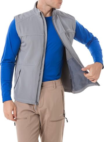 TRAILSIDE SUPPLY CO.Men's Softshell Vest Fleece-Lined Windproof Sleeveless Jacket for Golf, Travel in Saudi Arabia