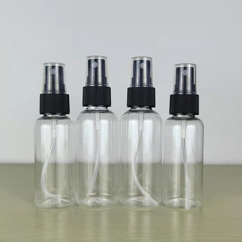 Transparent Small Spray Bottle for Cleaning Solutions, Essential Oils and Liquid Reusable Portable Clear Fine Mist Plastic Bottles Lab Bottles and Jars in Saudi Arabia