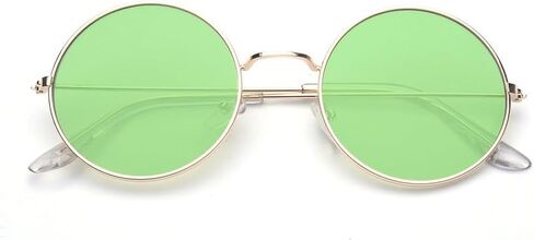 ALWAYSUV Round Small Flat Sunglasses Circle Metal Vintage 70's Hippie Glasses in Saudi Arabia