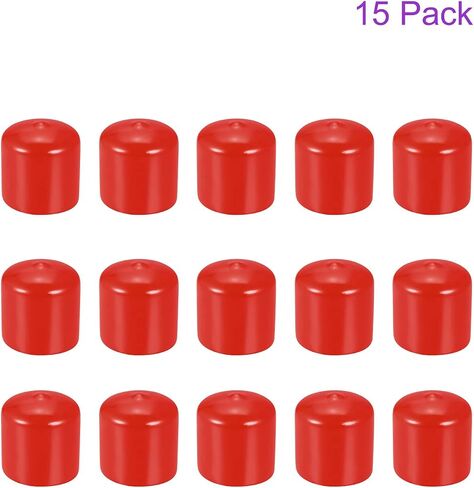 DMiotech 15 حزمة 30 مم ID أحمر برغي الموضوع حماة المطاط نهاية قبعات الترباس يغطي لأنابيب الأثاث المسمار الترباس in Saudi Arabia