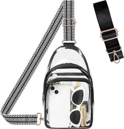 Clear Bag Stadium Approved Crossbody Sling Bag Fanny Pack Backpack Purse for Women Men for Sport Events in Saudi Arabia