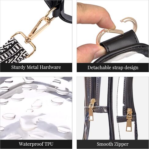 Clear Bag Stadium Approved Crossbody Sling Bag Fanny Pack Backpack Purse for Women Men for Sport Events in Saudi Arabia