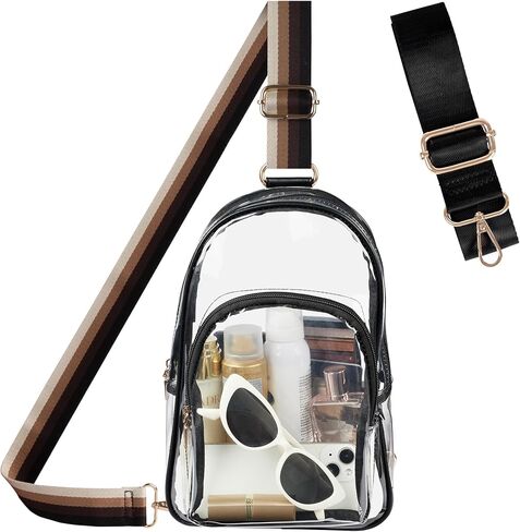 Clear Bag Stadium Approved Crossbody Sling Bag Fanny Pack Backpack Purse for Women Men for Sport Events in Saudi Arabia