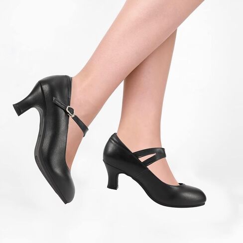 Ankle Strap Dance Heels Womens Character Shoes Ballroom Latin Dress Pumps in Saudi Arabia