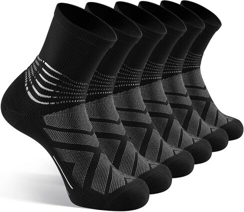 IRAMY Compression Ankle Support Crew Socks Men Women Coolmax Wicking Plantar Fasciitis Relief Running Hiking Socks 3 Pairs in Saudi Arabia