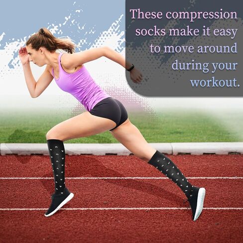 Tphon Compression Socks for Women Men Circulation (4 Pairs), Best Support for Athletic Running Cycling Travel Pregnancy in Saudi Arabia