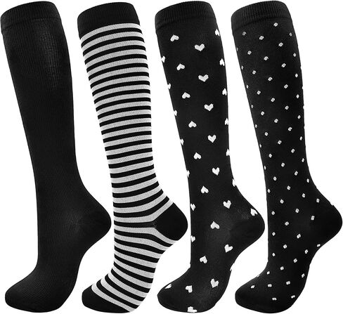 Tphon Compression Socks for Women Men Circulation (4 Pairs), Best Support for Athletic Running Cycling Travel Pregnancy in Saudi Arabia