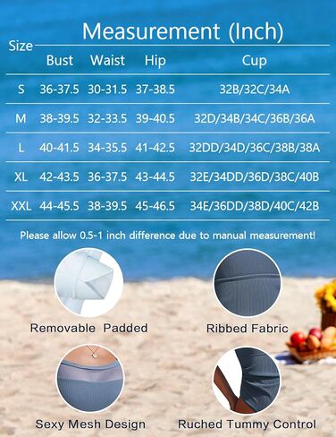 AI'MAGE Women's Ribbed One Piece Swimsuit Tummy Control Ruched Bathing Suit Sexy Mesh Swim Suits Crisscross Back Tie Swimwear in Saudi Arabia