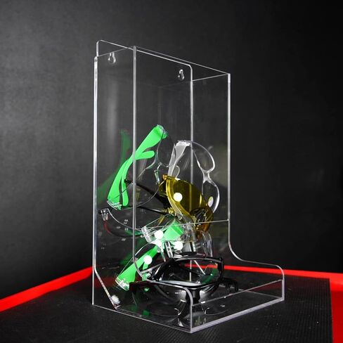 موزع نظارات السلامة، حامل نظارات أمان للزوار من الأكريليك، حامل شفاف لتخزين النظارات للاستعمال مرة واحدة، حامل نظارات منظم للحائط من الأكريليك، حامل نظارات السلامة، حامل نظارات in Kuwait