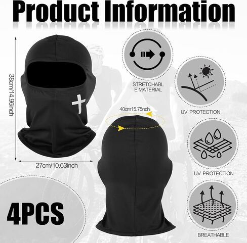 6 PCS Ski Mask Christian Full Face Mask Cross Balaclava Winter Face Cover UV Protection Balaclava Men Women Outdoor Sports in Saudi Arabia