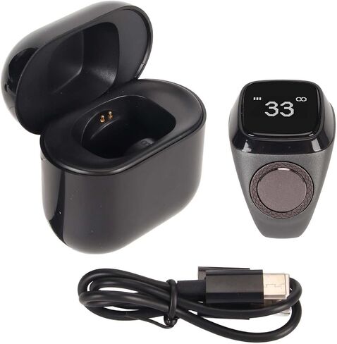 Smart Bluetooth Finger Counter, Smart Muslim Electronic Counter, Rechargeable Step Counting APP Support 0.49in Screen 20MM in Saudi Arabia