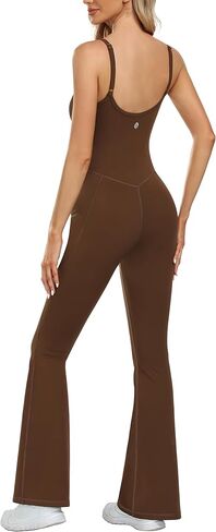 بدلة Desol Flare للنساء مع جيوب قطعة واحدة Bodycon Bodycon للتحكم في البطن، بدلة Unitard Playsuit in Kuwait