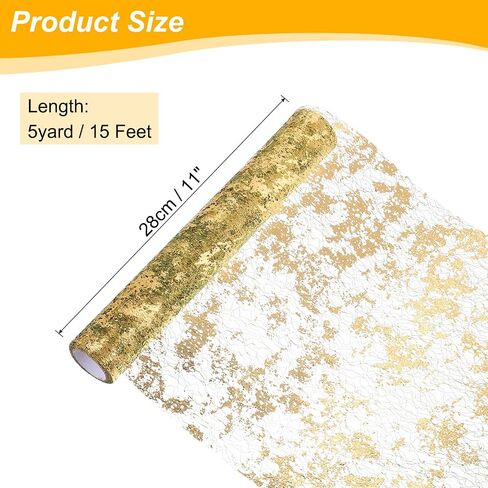uxcell 9 Feet Table Runner, Sequin Gold Foil Thin Mesh Metallic Table Runner Roll Table Decorations for Event Party, Birthday Party, Weddings, Christmas, New Year, Light Pink in Kuwait