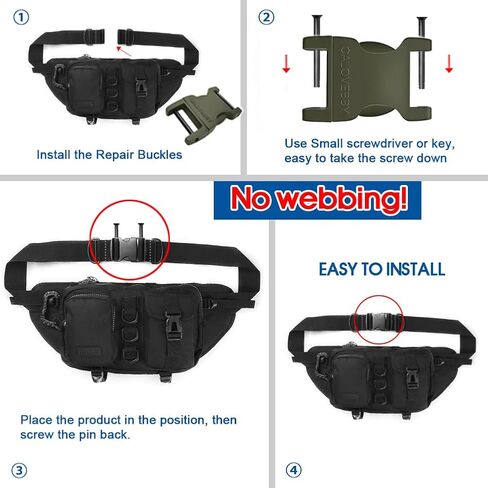 Field Repair Buckles for Straps 1Inch, Quick Side Release Adjustable Buckle for Straps 1 inch 4pc Quick Release Buckles(4PC) in Saudi Arabia