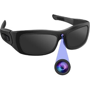 Sunglasses Sport Camera HD 1080P Glasses Action Camera, Portable Wearable Sunglasses Camera, Bluetooth Sunglasses Video Camera with Loop Recording