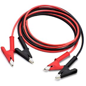 Alligator Clip to Alligator Clip Heavy Duty Silicone Jumper Wire, Alligator Clip Electrical Test Leads 12AWG 5.9 ft. Cable with Alligator Clips for Multimeter, Electrical Testing (Y-Y 1.8m X)