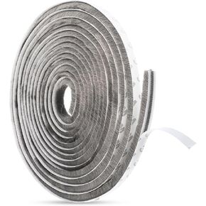 32Ft (10m) Self Adhesive Sliding Weather Stripping 3/8 Inch x 1/4 Inch, Doors Tape Pile Draught Excluder Seal Strip Weatherstrip for Window Door Sliding Sash (1/4inch * 3/8inch)
