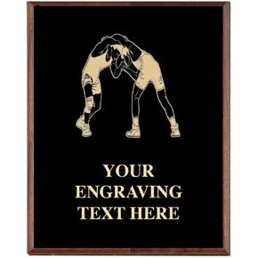 Wrestling Plaques, Custom Engraved Wrestling Team Trophy Plaque Award, Great Customizable Wrestler Awards Prime