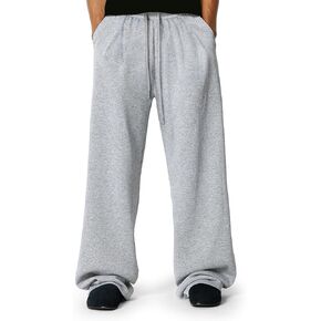بنطال رياضي فضفاض للرجال بأرجل واسعة من القطن مع جيوب in Kuwait