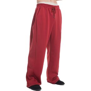 Men's Baggy Sweatpants Wide Leg Lounge Cotton Sweat Pants with Pockets