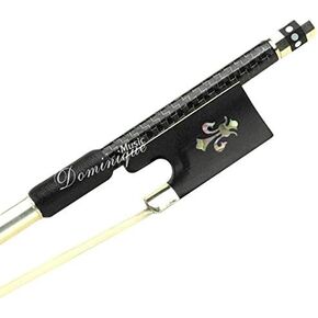 D Z Strad Violin Bow - Model 303 - Carbon Fiber Bow with Ebony Fleur-de-Lis Frog (Half Size - 1/2 Size)