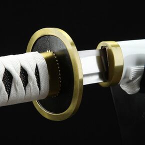 Auway Full Tang Katana Handmade 1045 Carbon Steel Cosplay One Piece Roronoa Zoro Wadou Ichimonji Replica Sword
