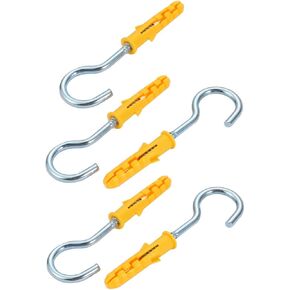 uxcell 5pcs 8mmx40mm Self Drilling Drywall Anchor with 18.5mm Inner Dia Screw Hook Eye