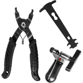 Bike Chain Tool, Bicycle Chain Tool Kit with Chain Link Plier, Chain Breaker Splitter, Chain Wear Indicator, Chain Tool Bicycle for Quick Repairs, Bicycle Chain Breaker Tool for Cyclists