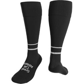 | Soccer Referee Socks | 3 Pair Performance | Official Two Striped Design | Compression Arch Cushioned