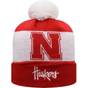 Top of the World NCAA Team Color-Gametime-Cuffed Knit Skully Beanie Hat-Nebraska Cornhuskers-One Size Fits Most