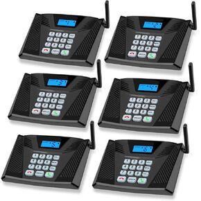 Intercoms Wireless for Home Hands Free, Upgrade Two Way Intercom 5300 Feet Range, Full Duplex Wireless Intercom System for Home Use, Home Communication System with Clear Sound(4 Packs, Black)
