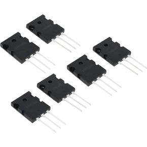 6PCS Power Transistors TTC5200 + TTA1943 (Complementary Pair) Compatible with Toshiba TO3P NPN PNP Silicon Power Transistor for Audio Automotive and Industrial Control