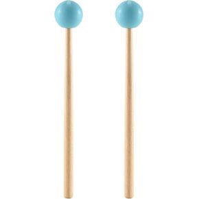 2Pcs Rubber Sticks Wood Handle Mallets for Glockenspiel Xylophone Music Instruments Parts, Drumsticks, Mallets
