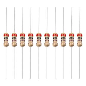 YOKIVE 100 PCS Carbon Film Resistors, 1/4W 200 Ohm 5% Tolerances Resistor, Good for DIY Electronic Projects (4 Color Band, 1.77x0.09-Inch)