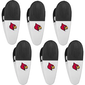 Siskiyou Sports NCAA Louisville Cardinals Chip Clip Magnets, 6pk White, One Size