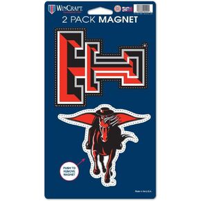 Wincraft NCAA Texas Tech University WCR29072014 Magnets (2 Pack), 5" x 9"