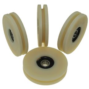 s de nailon con ranura Redonda de 6 mm, diámetro de 80 mm, rodamiento de 12 mm, capacidad de 100 kg, mecanizado precisamente en la UE (80-6-12)