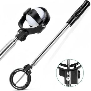 welspo Golf Ball Retriever Telescopic, Golf Ball Retriever for Water, Portable Golf Ball Grabbe, Extendable Stainless Steel Ball Retriever Tool Golf, Practical Golf Accessories Golf Gift for Men, 9ft