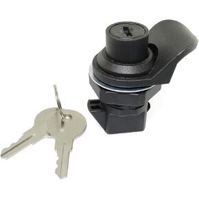 Push Button Latch Replacement for Glovebox Marine Boat Tool Box Distribution Box with Keys Black