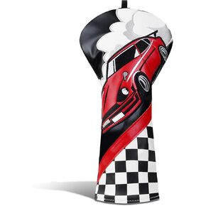 Driver Headcover for Golf Driver Club Head Cover Fit up to 460cc #1 Wood Club, Race Car/Bear Paw/Golf Gun Design Driver Head Covers Golf Accessory Golf Gifts for Men Women Golfer
