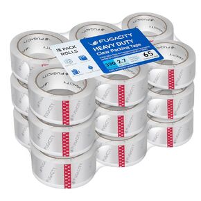 FugaCity Heavy Duty Clear Packing Tape Refills (12 Rolls), Packaging Tape for Moving Sealing, Moving Supplies Shipping Tape,2.7 Mil Thick, 1.88 in Wide,65 Yards Per Roll,Total 780 Yards