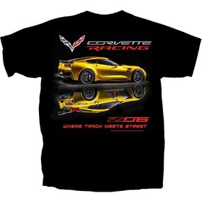 Joe Blow Men's Corvette C7 Z06 Track Meets Street T-Shirt, XX-Large, Black