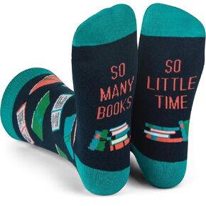 Funny Socks for Book Lovers, Teachers, Gamers, Musicians, and Nerds - Unisex for Men, Women and Teens